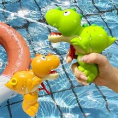 热销款儿童男孩女孩迷你小号卡通恐龙呲水水枪宝宝浴室洗澡玩具