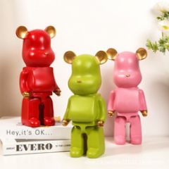 网红暴力熊摆件公仔存钱罐轻奢潮玩手办客厅酒柜电视柜店铺装饰品